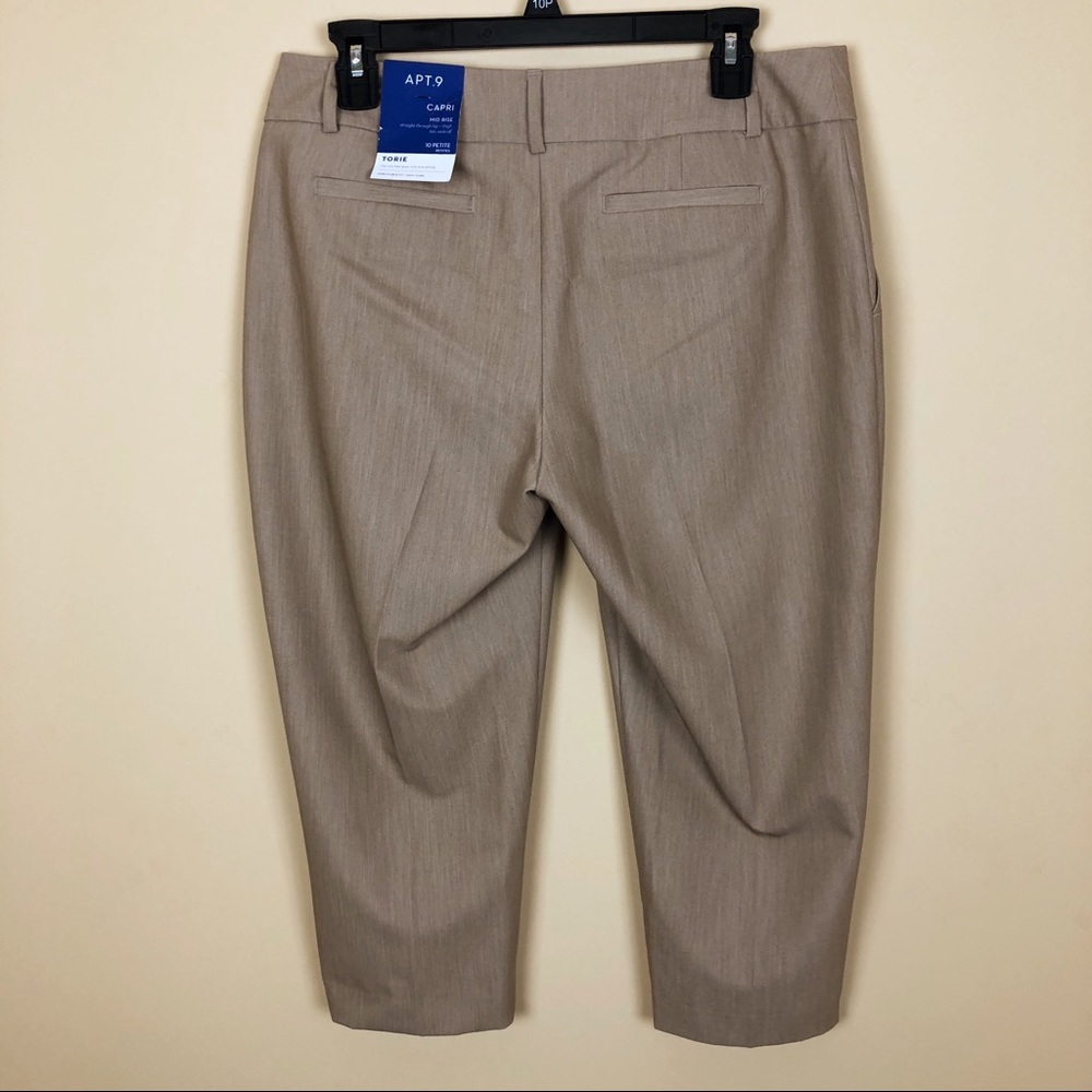 Apt. 9 Torie Modern Fit Taupe Dress Capris Pants - Picture 3 of 6
